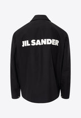 Jil Sander Logo Print Shirt Jacket Black J23BN0003J45071_001