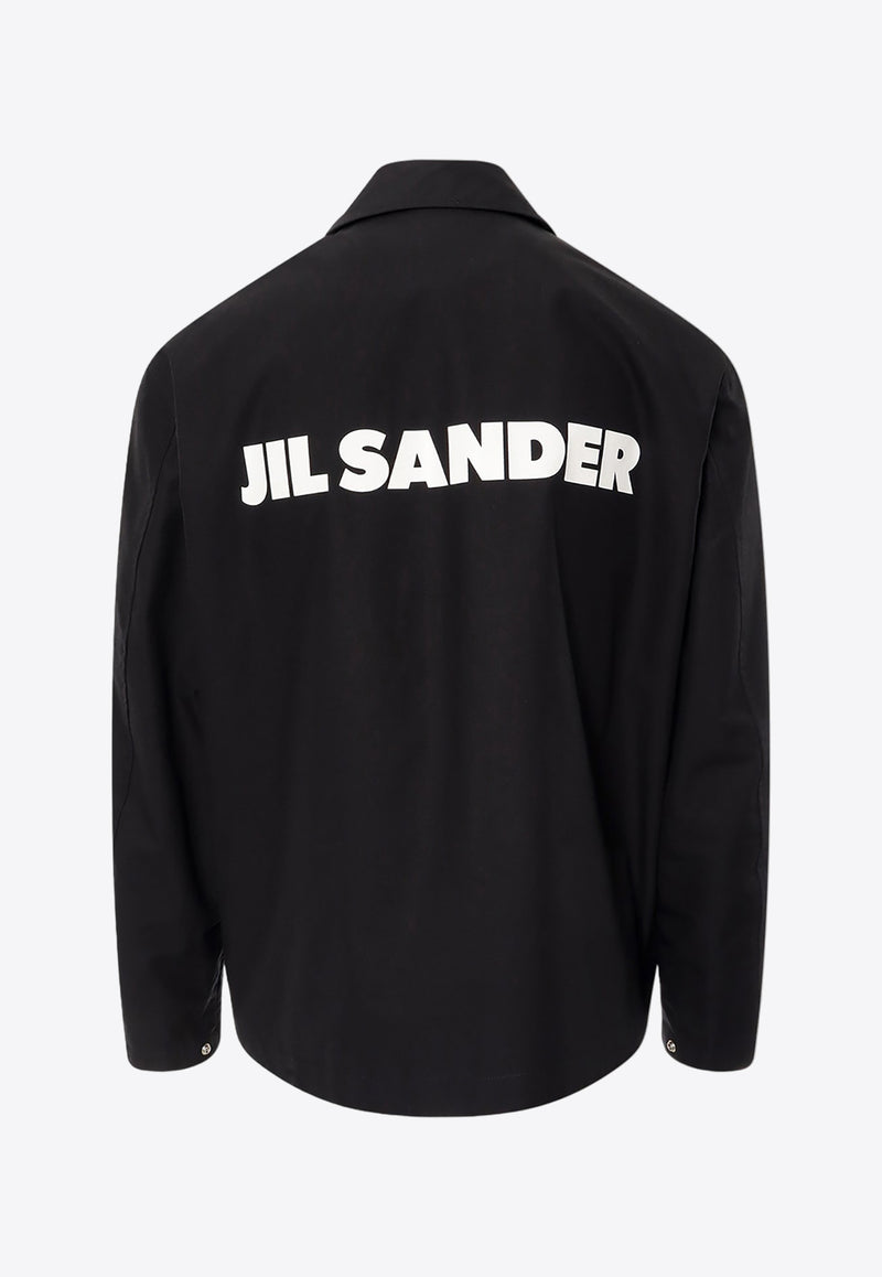 Jil Sander Logo Print Shirt Jacket Black J23BN0003J45071_001