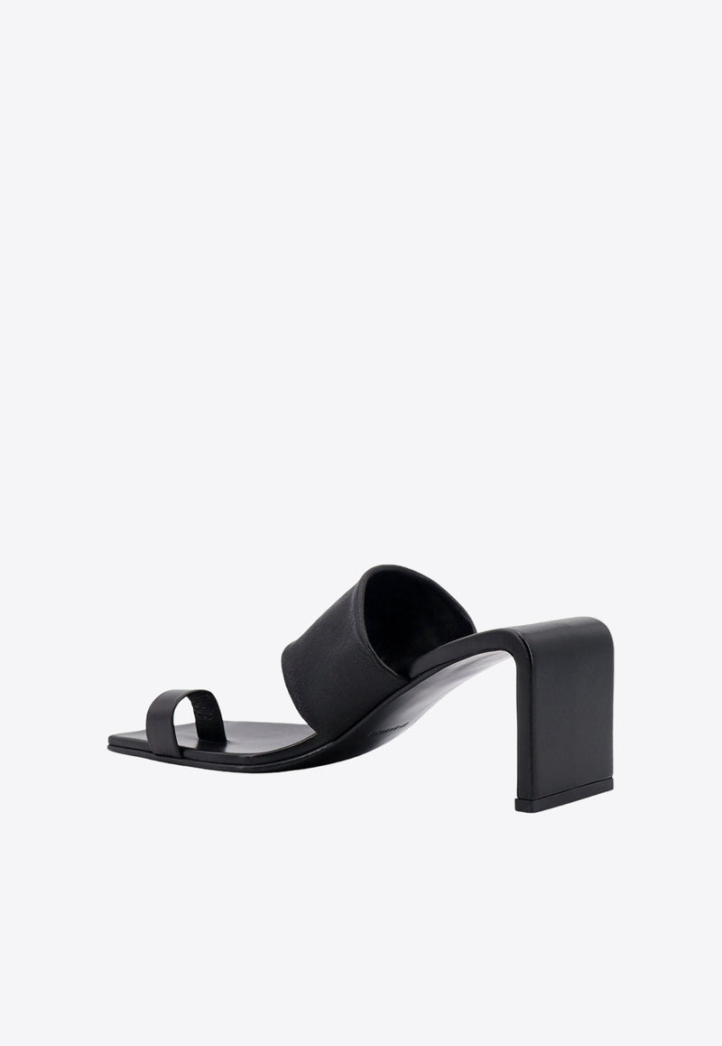 Jil Sander 50 Ring-Toe Sandals in Grained Leather Black J15WP0112P6598_001