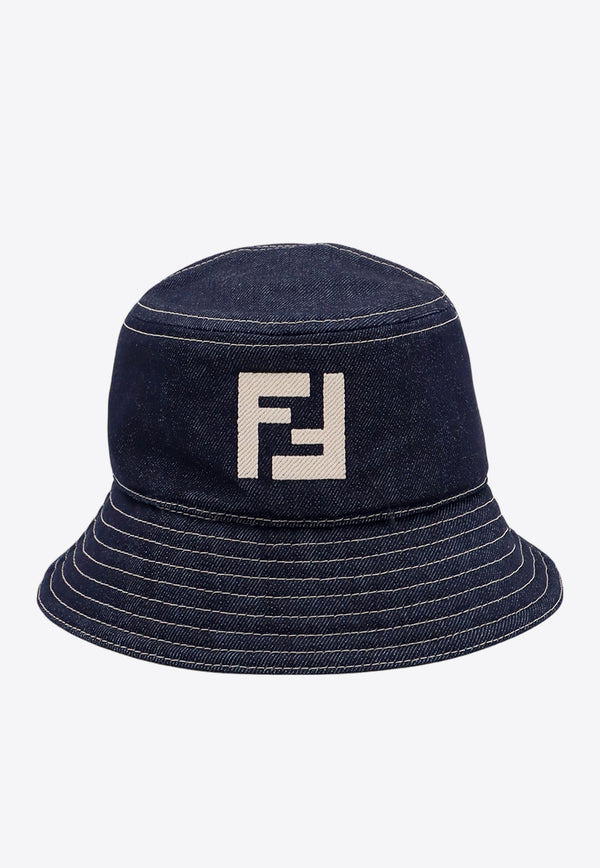 Fendi Logo-Embroidered Denim Bucket Hat FXQ958ARR1_F0QA2