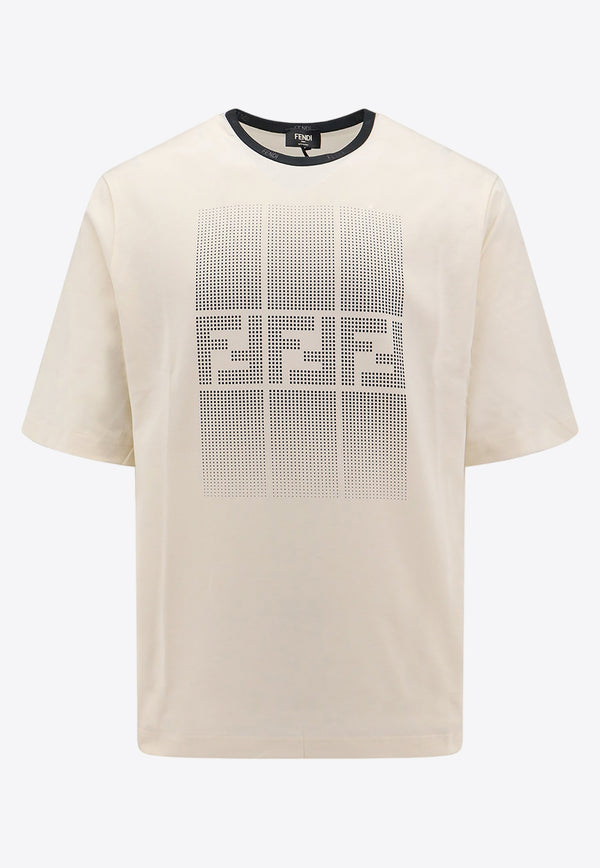 Fendi Gradient Logo Crewneck T-shirt FAF715AR5B_F0RQ0