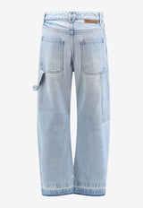 Stella McCartney Basic Wide-Leg Mid-Rise Jeans Blue 6D02433SPH62_4699