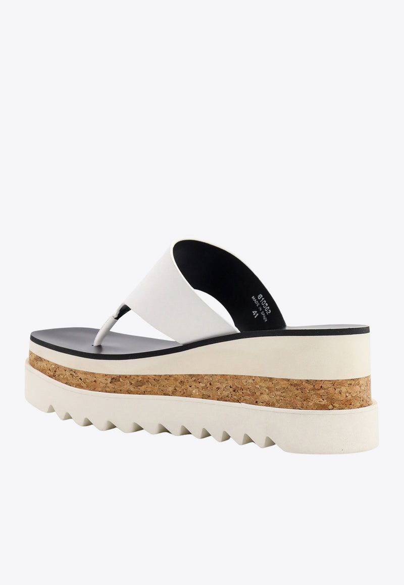 Stella McCartney Sneak-Elyse 80 Platform Thong Sandals White 810362AP00P0_9001