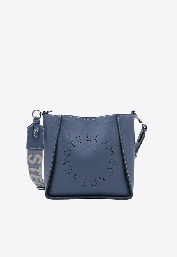 Stella McCartney Perforated Logo Crossbody Bag in Faux Leather
 Blue 700073WP0057_4113