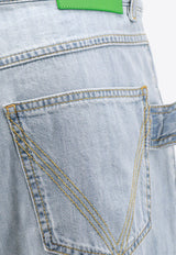 Bottega Veneta Logo Patch Wide-Leg Jeans Blue 740397V3N60_4946