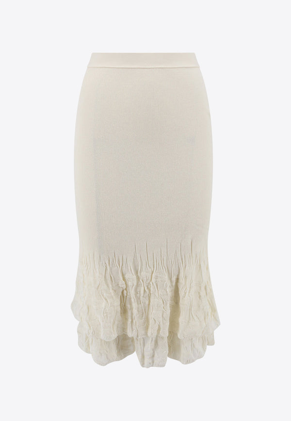 Bottega Veneta Floral Embroidery Knee-Length Skirt 774713V3MM0_9071