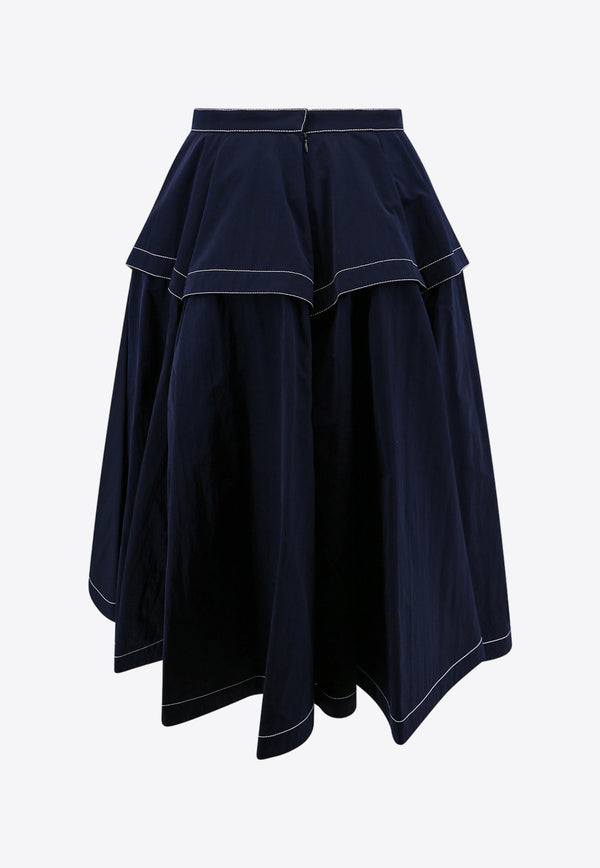 Bottega Veneta Contrasting Stitching Flared Skirt 771700VF4K0_4121