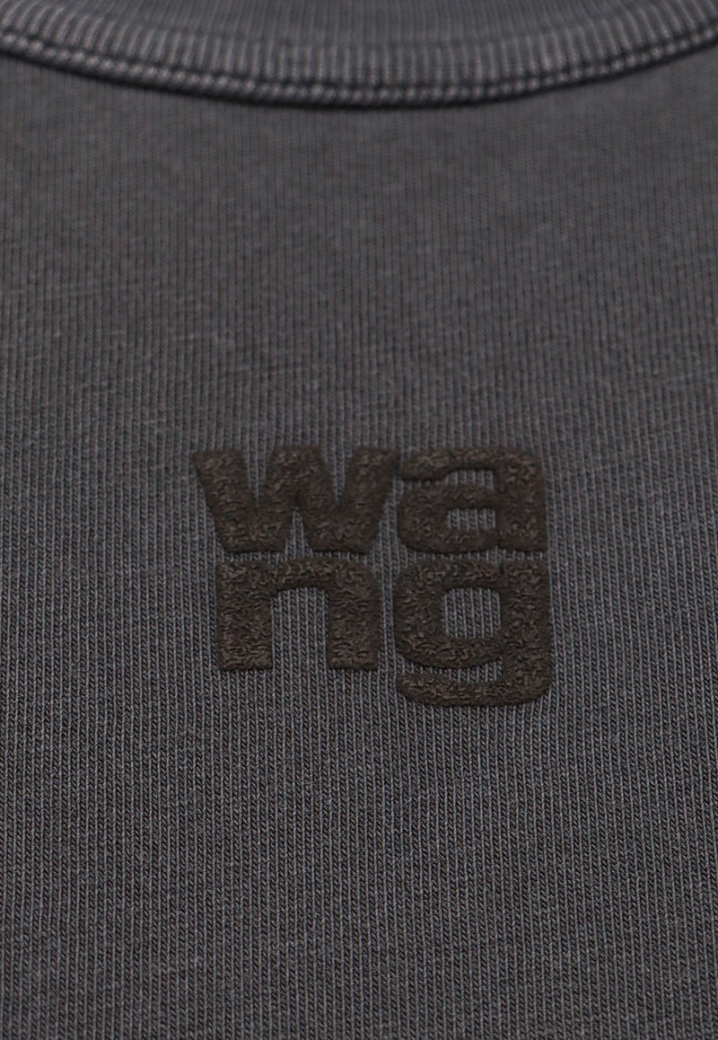 Alexander Wang Crewneck Logo T-shirt Gray 4CC3221358_094A