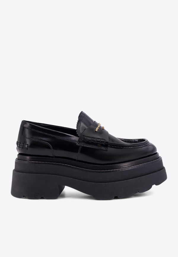 Alexander Wang Carter Leather Platform Loafers Black 30322F023_001