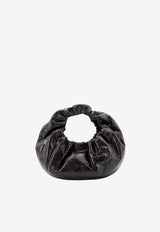 Alexander Wang Small Crescent Hobo Bag in Crackled Leather Black 20124R31L_001