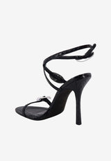 Alexander Wang Dome 105 Water Snake Strappy Sandals Black 30124S005_001