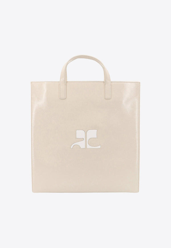 Courrèges Heritage Logo Tote Bag Beige 124GSA087CR0044_9100