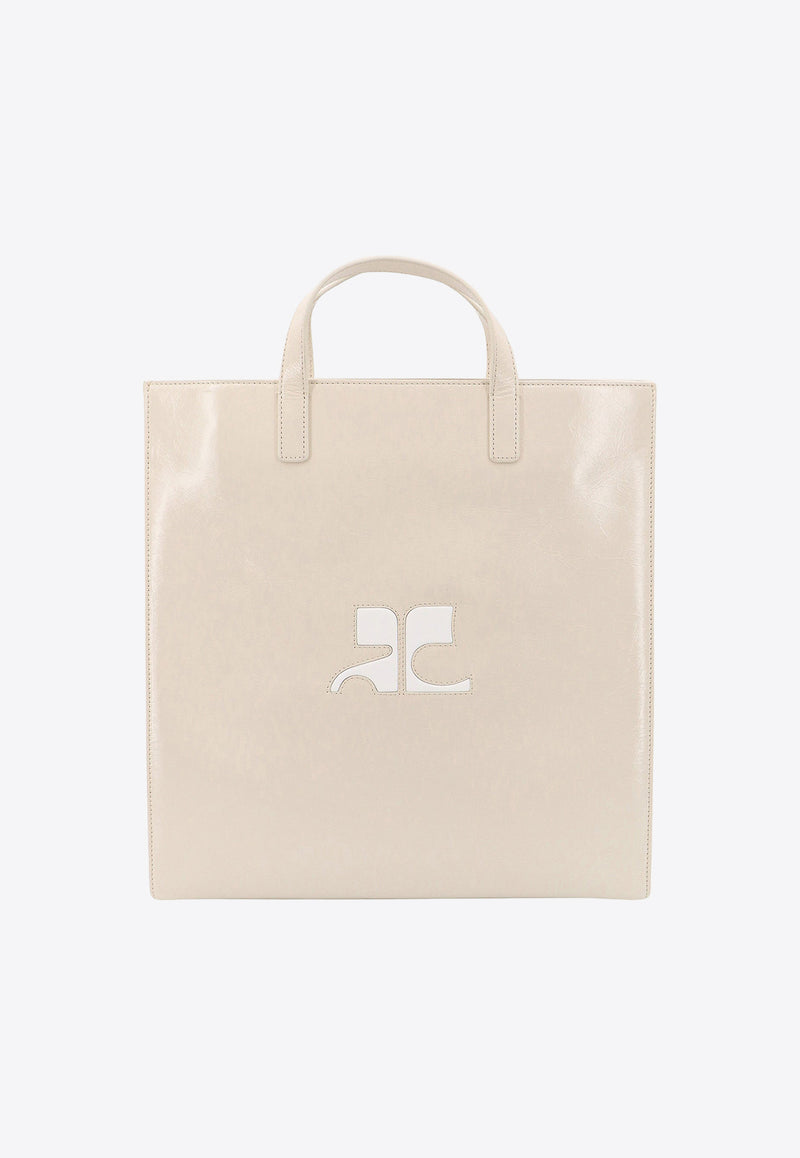 Courrèges Heritage Logo Tote Bag Beige 124GSA087CR0044_9100