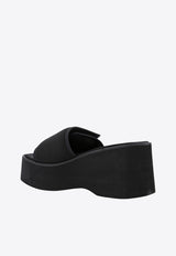 Courrèges Scuba Wave 75 Platform Sandals Black 124SSD007NE0005_9999