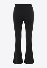 Courrèges Re-edition Rib-Knit Flared Pants Black PERMPA017FI0001_9999