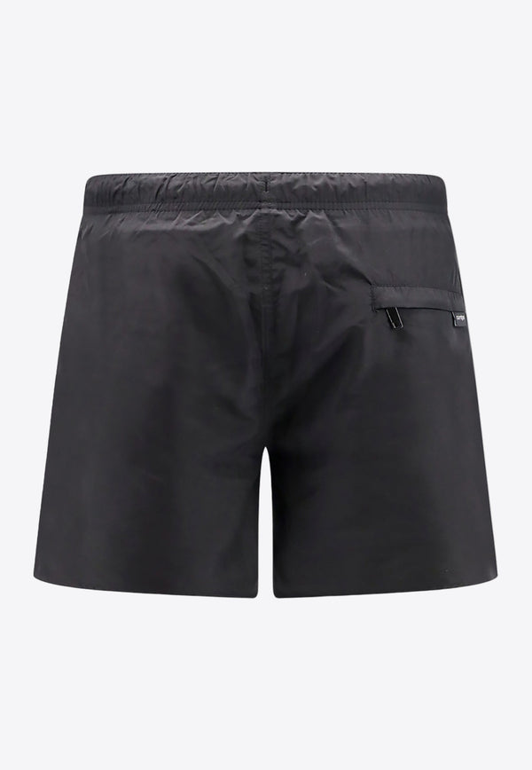 Courrèges Logo Patch Swim Shorts Black 123JMB014PL0103_9999