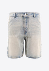 Courrèges Faded Denim Shorts Blue 124DSH026DE0016_7011