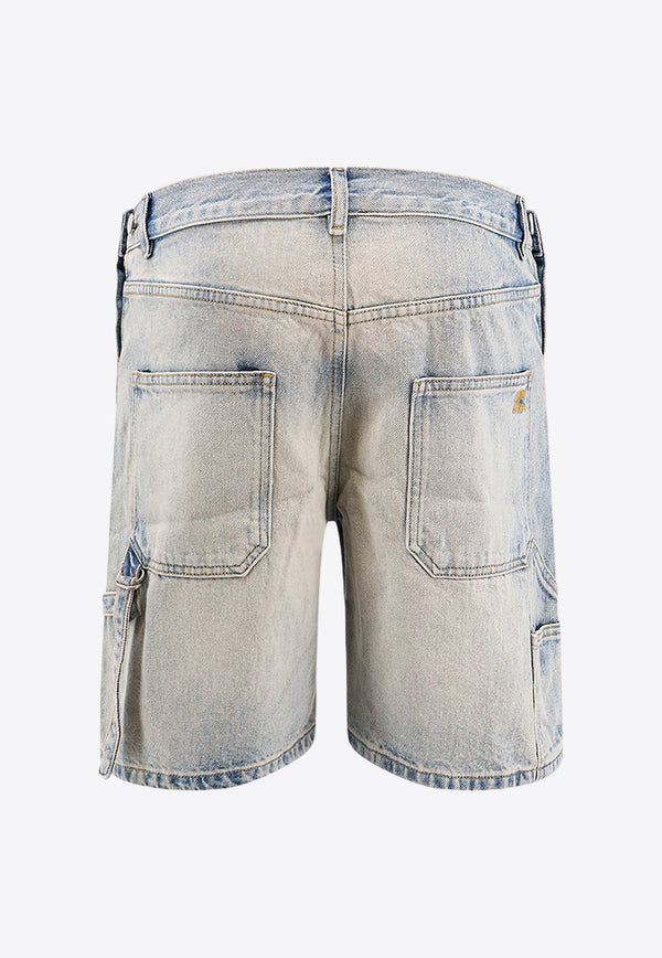 Courrèges Faded Denim Shorts Blue 124DSH026DE0016_7011