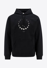 Courrèges Moon Fleece Hooded Sweatshirt Black 124JH0004JS0129_9999