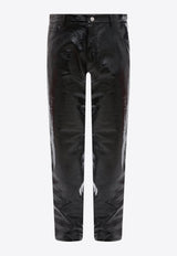 Courrèges Re-Edition Straight-Leg Vinyl Pants Black PERCPA022VY0014_9999