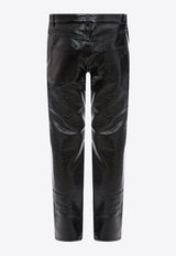 Courrèges Re-Edition Straight-Leg Vinyl Pants Black PERCPA022VY0014_9999