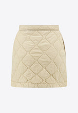 Burberry Quilted Mini Skirt Beige 8081126_B7348