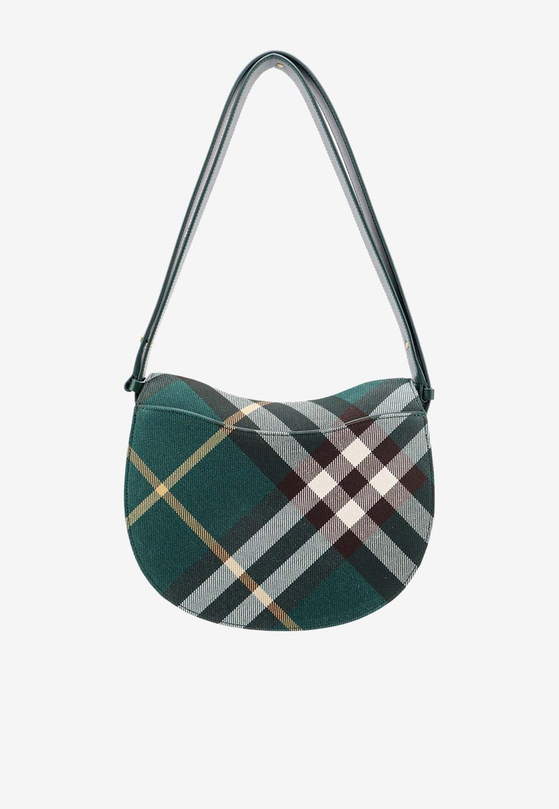 Burberry Rocking Horse Checked Shoulder Bag Green 8081351_B8636