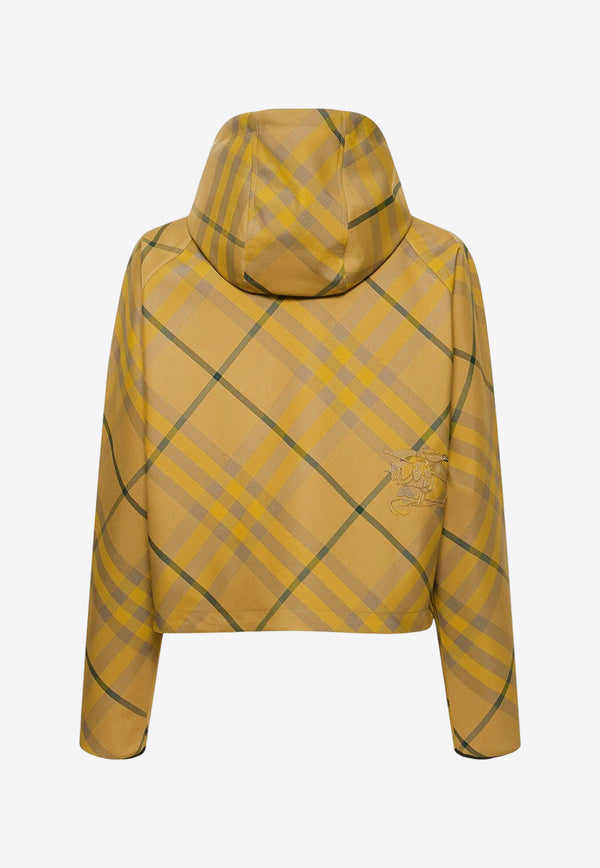 Burberry Check-Pattern Zip-Up Hooded Jacket Multicolor 8082318_B8681
