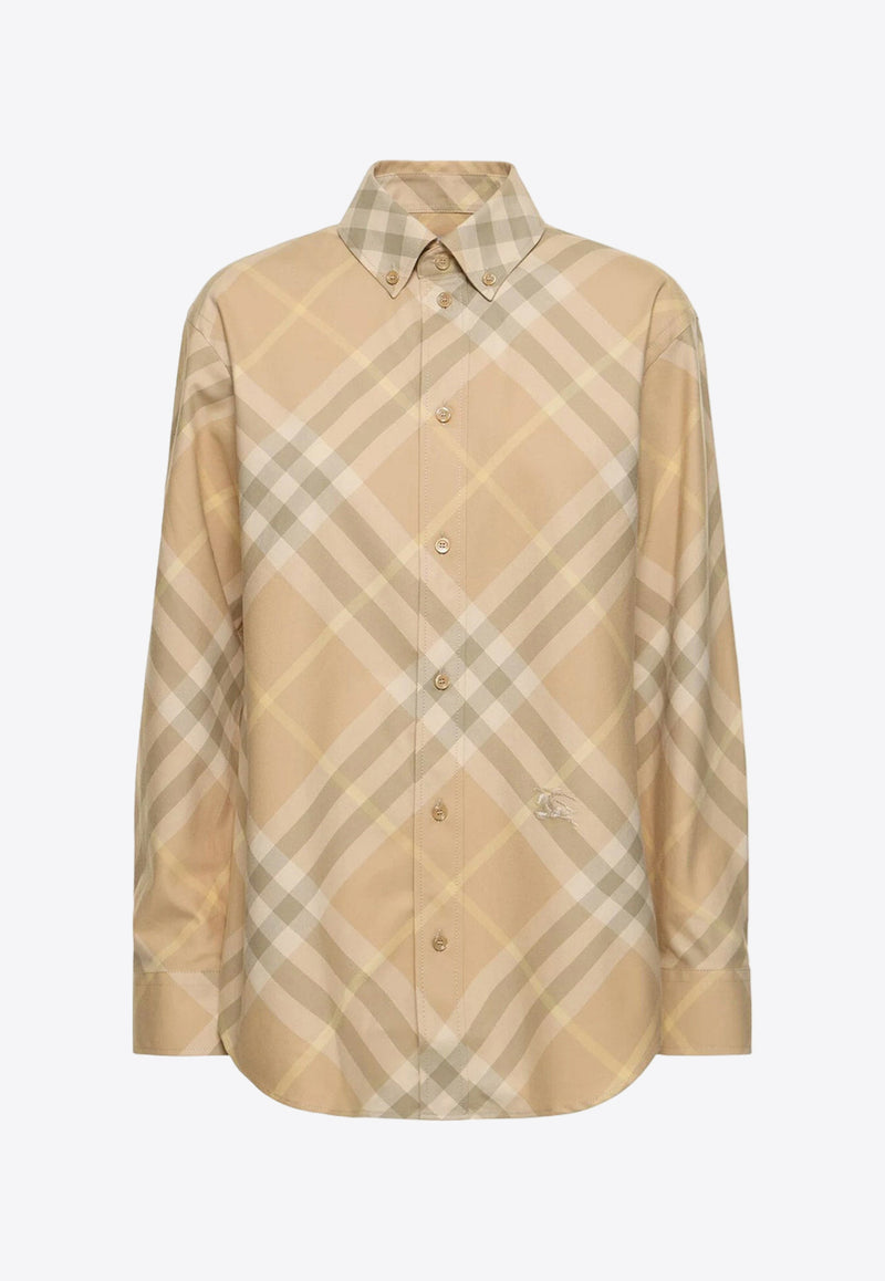Burberry Vintage Check Long-Sleeved Shirt Beige 8083594_B8686