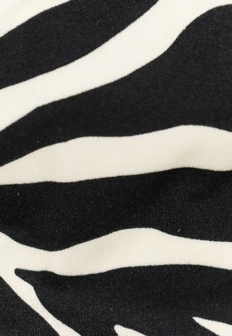 Tom Ford Zebra Print Halterneck Bikini Monochrome BIJ011JEP024_XECBL