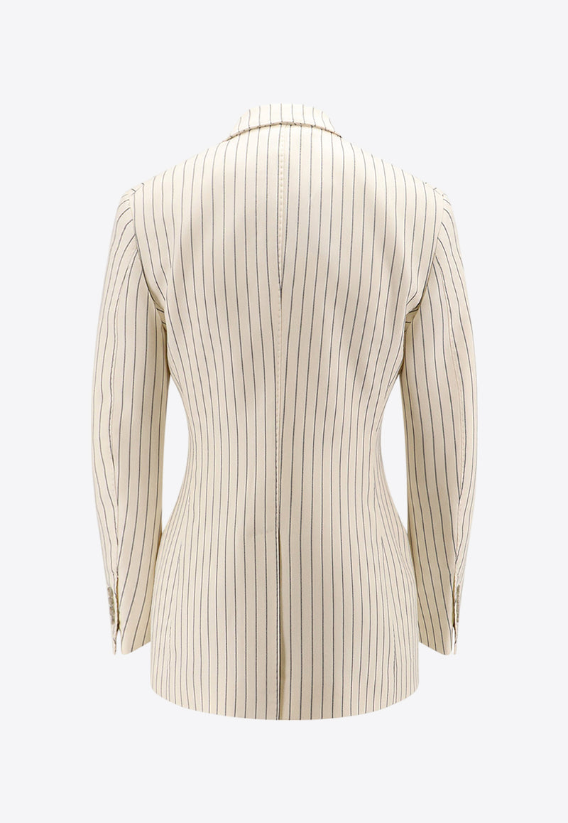 Tom Ford Wallis Double-Breasted Stripe Blazer White GI2971FAX1158_XECBL