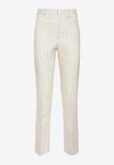 Tom Ford Striped Straight-Leg Pants White PAW558FAX1158_XECBL