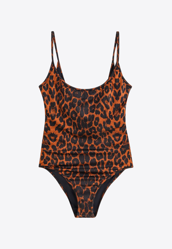 Tom Ford Leopard Print One-Piece Swimsuit Brown SWJ023JEP020_XCABL