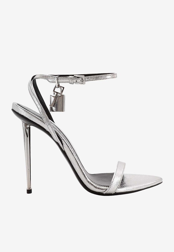 Tom Ford Padlock 105 Laminated Nappa Sandals Silver W2272LSP014S_1G004