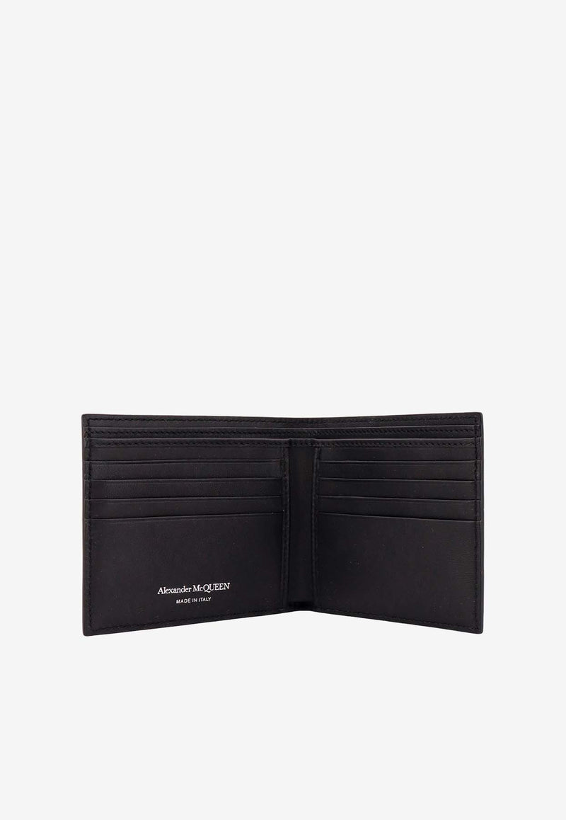 Alexander McQueen Studded Bi-Fold Leather Wallet Black 6021371AAQ2_1000