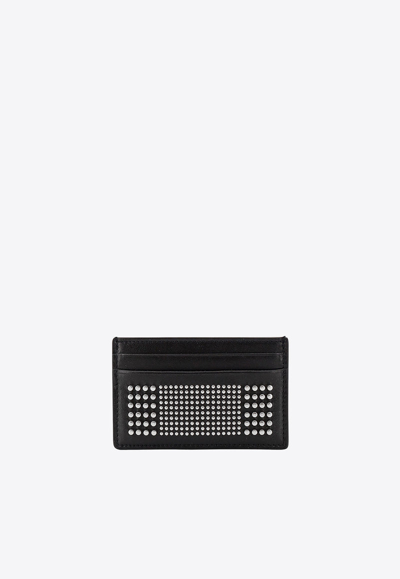 Alexander McQueen Studded Leather Cardholder Black 7362301AAQ2_1000