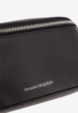 Alexander McQueen Logo Print Leather Belt Bag Black 7353171AAD0_1000