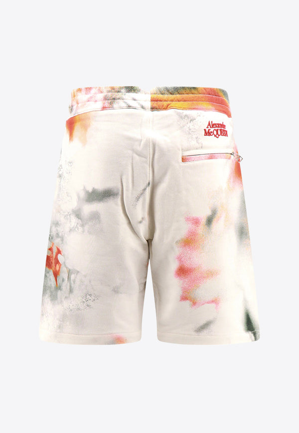 Obscured Flower Print Bermuda Shorts