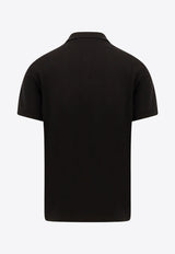 Alexander McQueen Graffiti Logo Polo T-shirt Black 662551QXAAK_1000