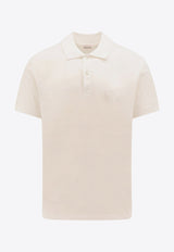 Alexander McQueen Logo Embroidered Polo T-shirt White 776379QXAAJ_9000