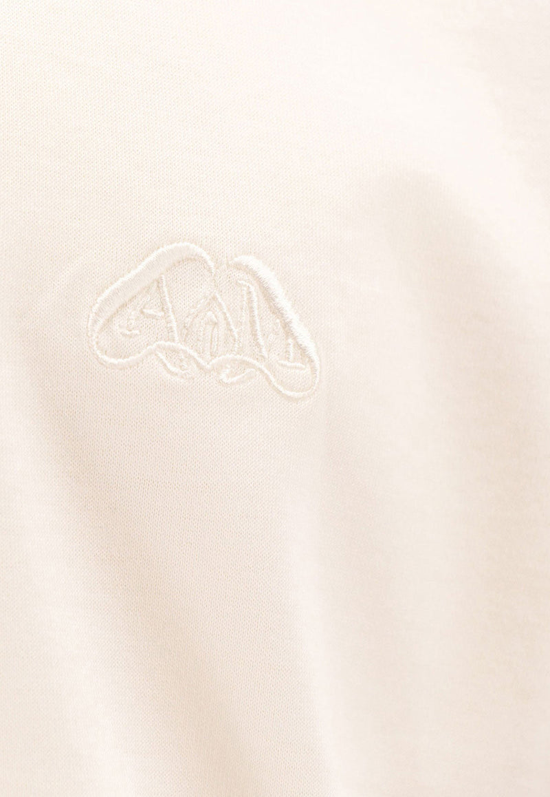 Alexander McQueen Logo Embroidered Polo T-shirt White 776379QXAAJ_9000