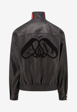 Alexander McQueen Logo Detail Leather Biker Jacket 775971Q5AMG_1214