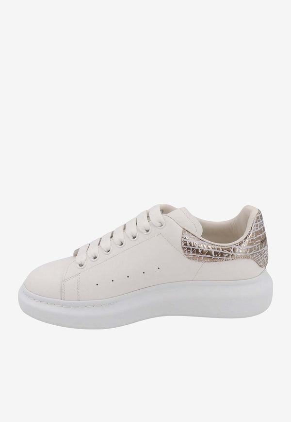 Alexander McQueen Oversized Low-Top Sneakers with Dragonfly Print White 777220WIE9I_9071