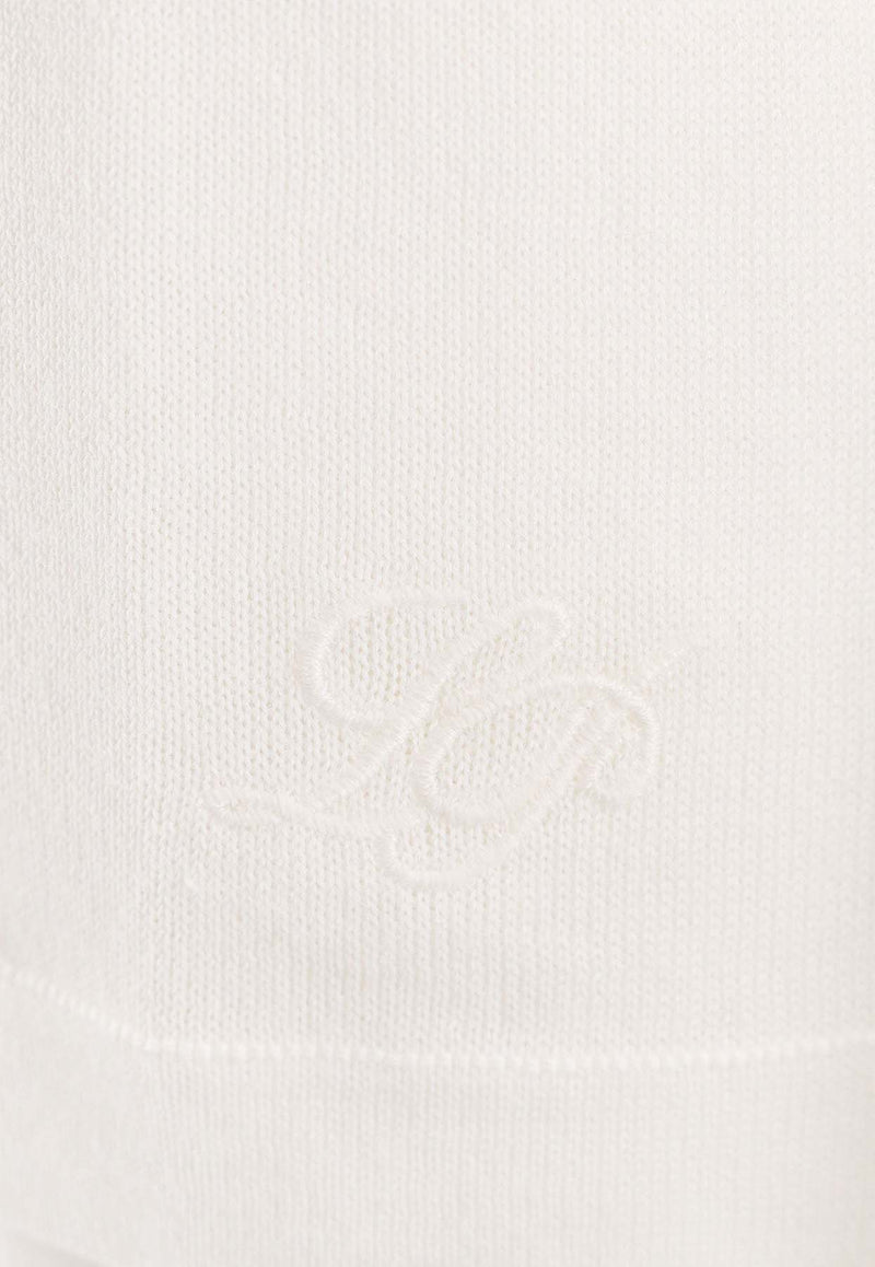 Loro Piana Angera Crewneck Logo T-shirt White FAM7984_1000