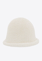 Loro Piana Hida Crochet Knit Beanie White FAN8016_1000