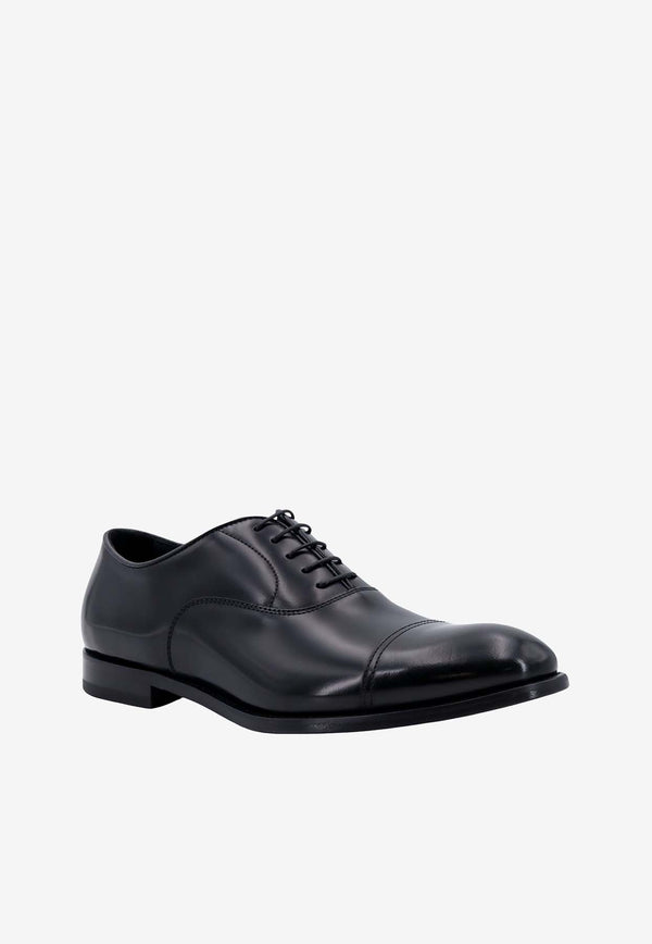 Doucal's Leather Oxford Shoes Black DU1002YORKUF007_NN00