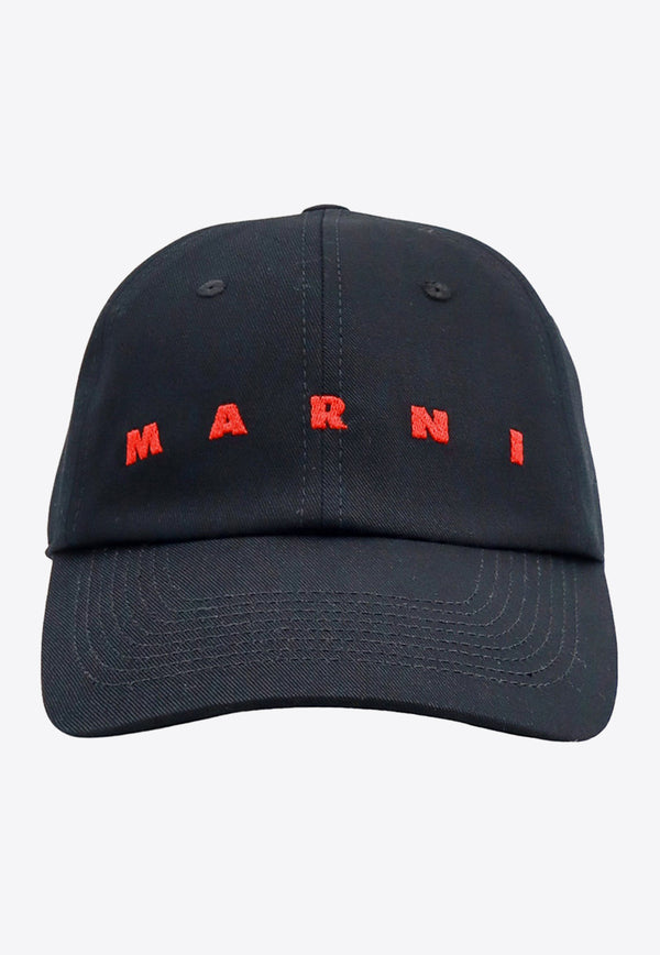 Marni Logo Embroidered Baseball Cap Black CLZC0108S0UTC311_00N99