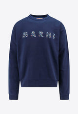 Marni Floral Logo Sweatshirt Blue FUMU0074PDUSCW22_FLB95