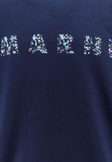 Marni Floral Logo Sweatshirt Blue FUMU0074PDUSCW22_FLB95