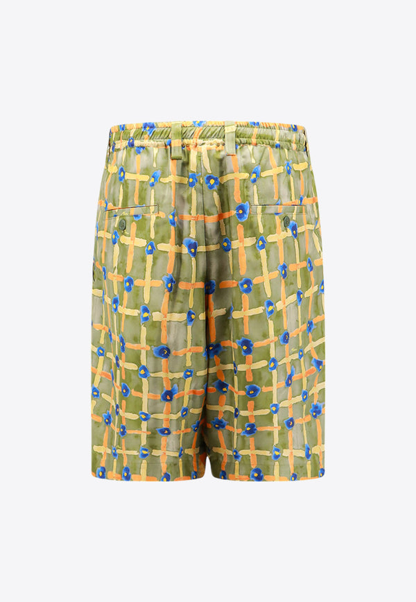 Marni Printed Silk Bermuda Shorts Multicolor PUMU0049M5UTSG09_SAV67